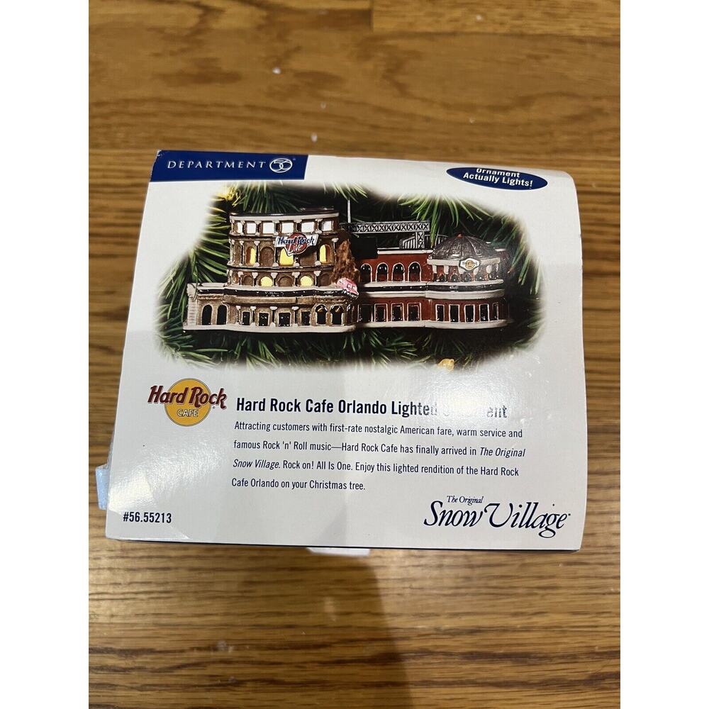 Department 56 Snow Village HARD ROCK CAFE Ornament #F22